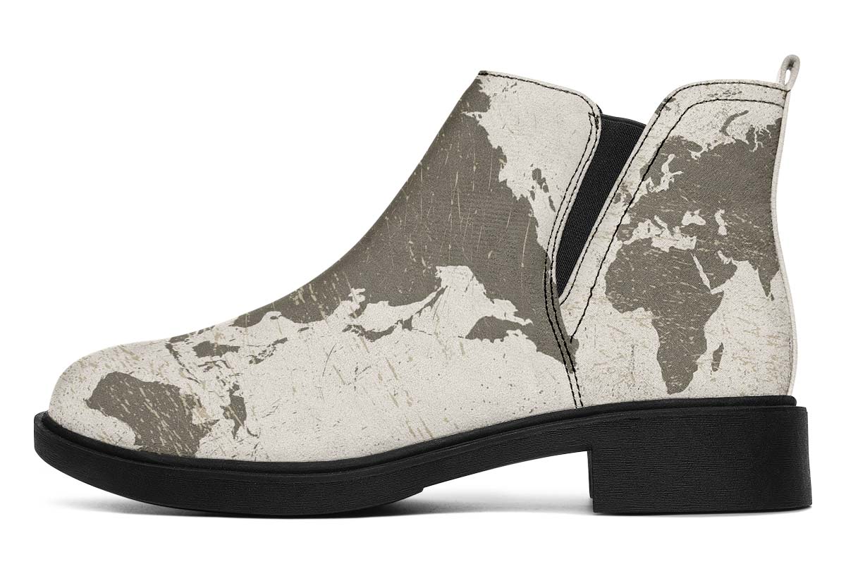 Geography Map Neat Vibe Boots