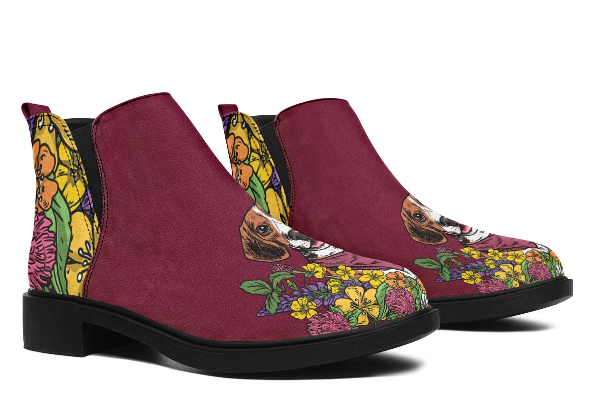 Illustrated Beagle Neat Vibe Boots