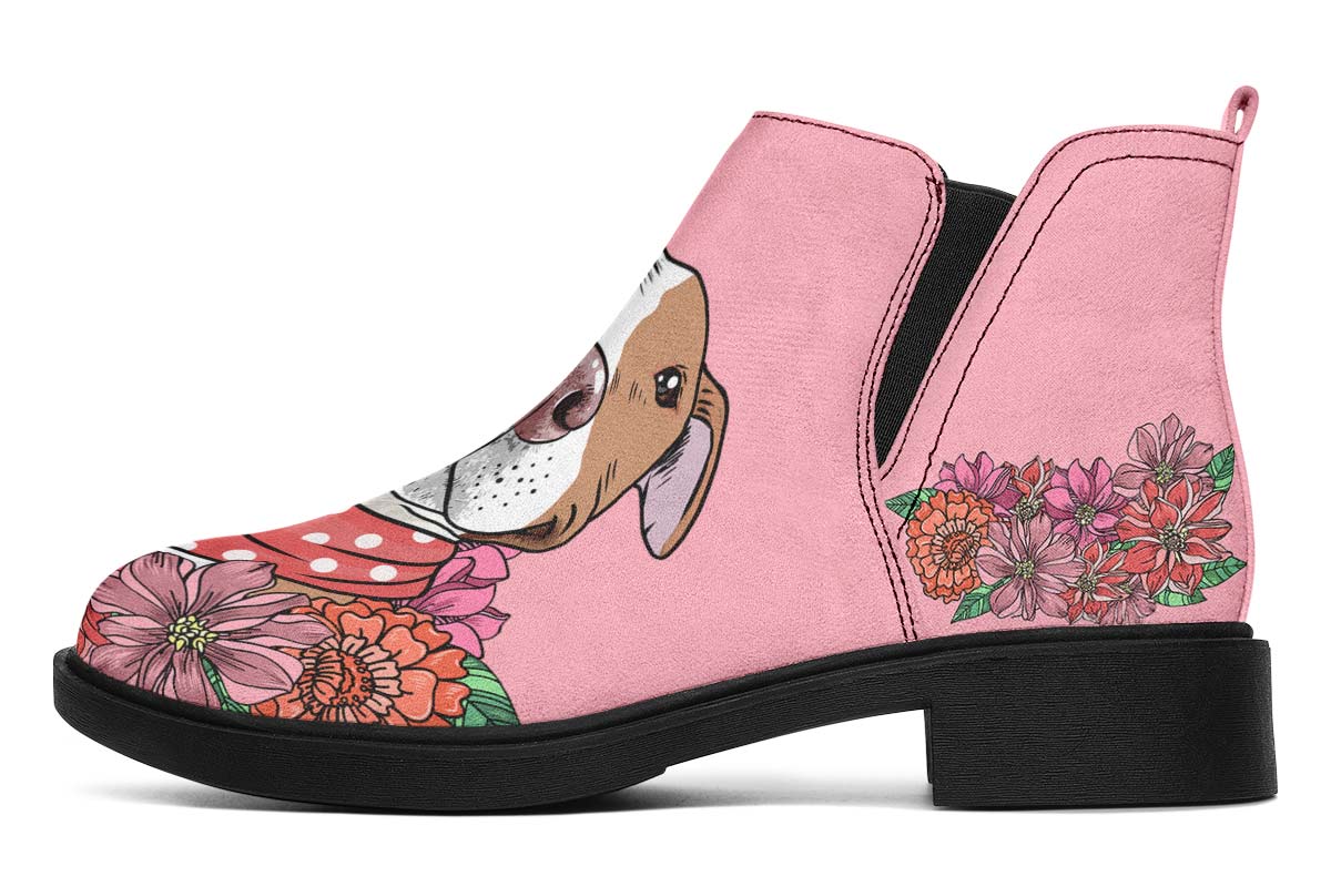 Illustrated Brown Pit Bull Neat Vibe Boots