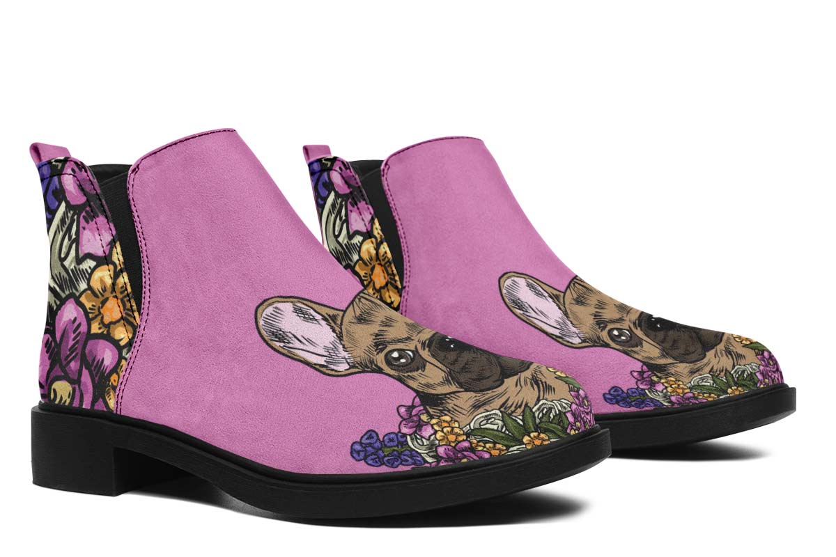 Illustrated French Bulldog Neat Vibe Boots