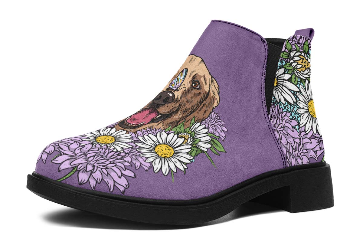 Illustrated Golden Retriever Neat Vibe Boots