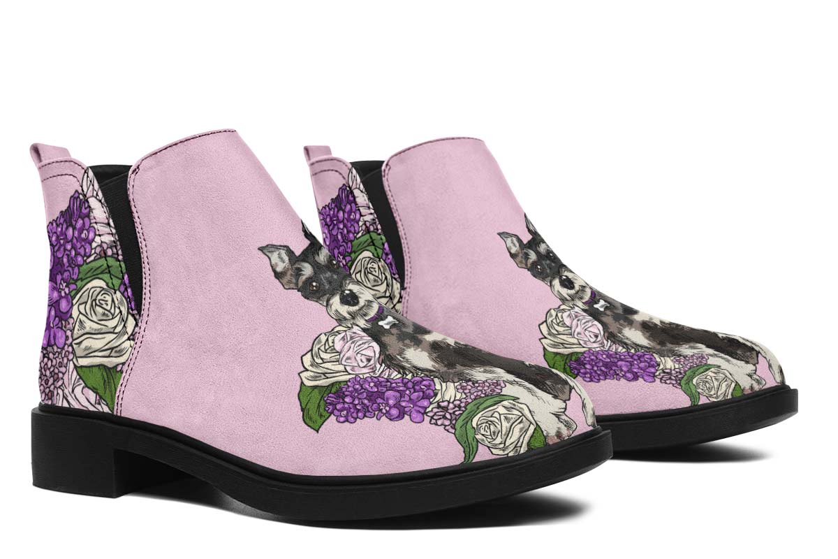 Illustrated Schnauzer Neat Vibe Boots