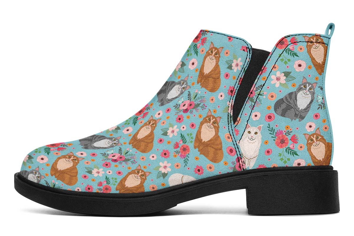 Maine Coon Cat Flower Neat Vibe Boots