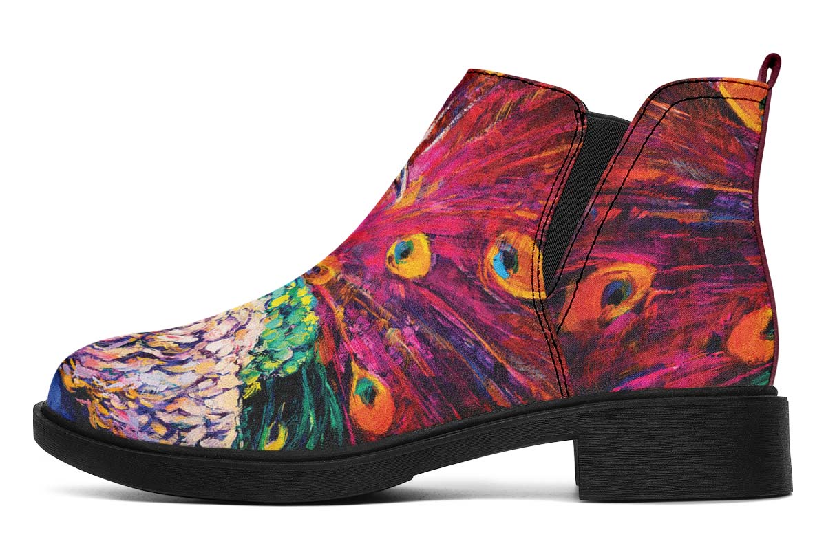 Peacock Painting Neat Vibe Boots