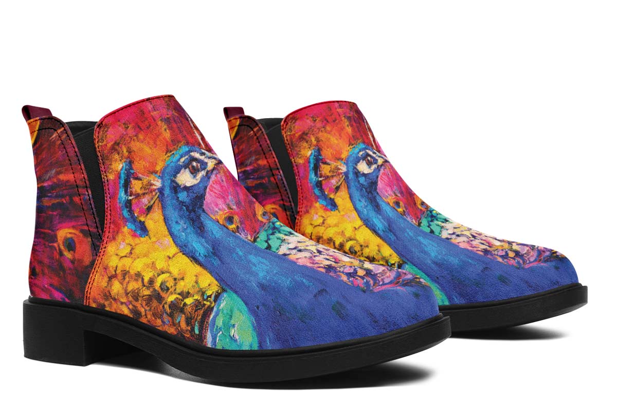 Peacock Painting Neat Vibe Boots