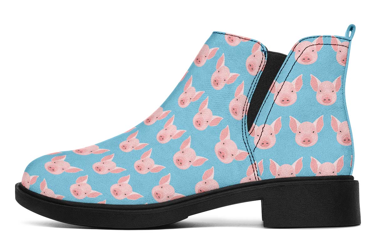 Pig Pattern Neat Vibe Boots