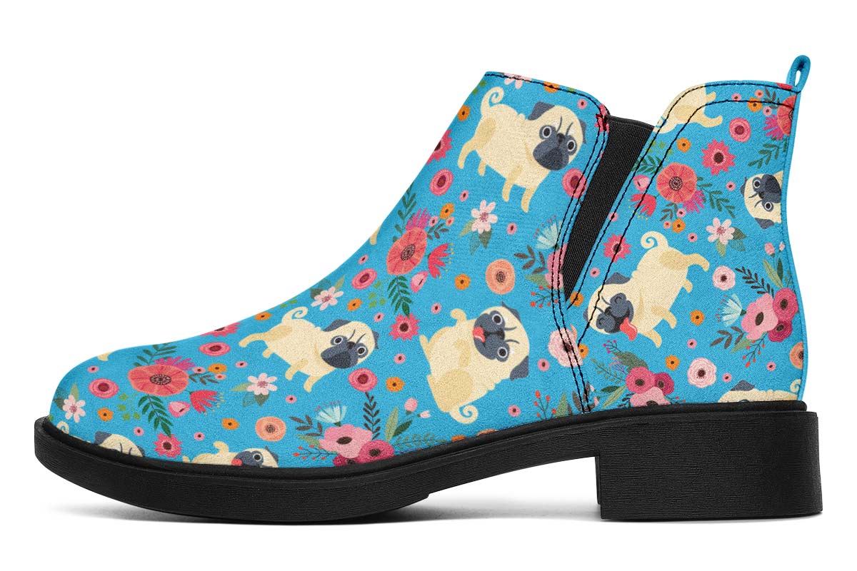 Pug Flower Neat Vibe Boots