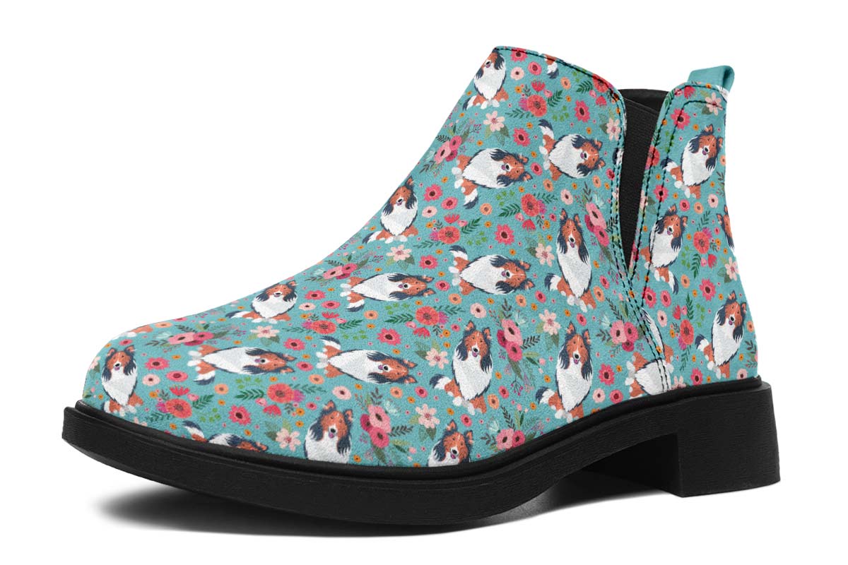 Rough Collie Flower Neat Vibe Boots