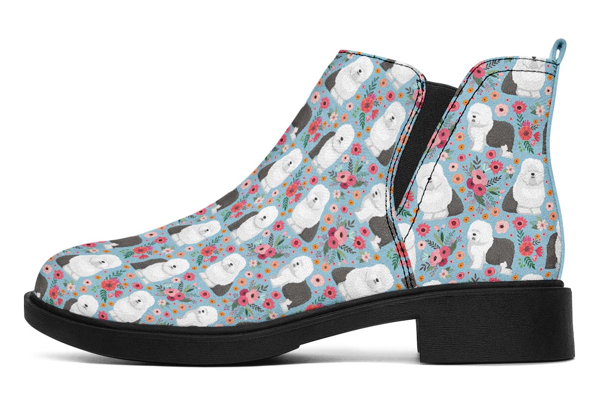 Sheep Dog Flower Neat Vibe Boots