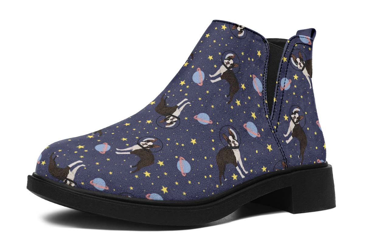Space Boston Terrier Neat Vibe Boots