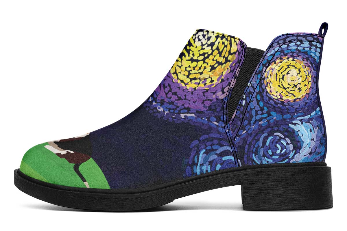 Starry Night Basset Hound Neat Vibe Boots