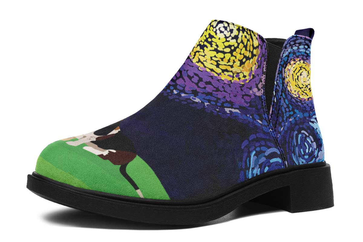 Starry Night Basset Hound Neat Vibe Boots