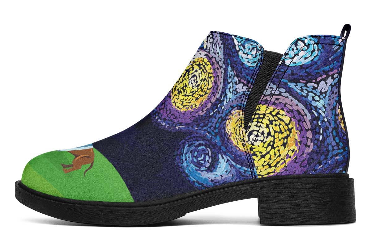 Starry Night Dachshund Neat Vibe Boots