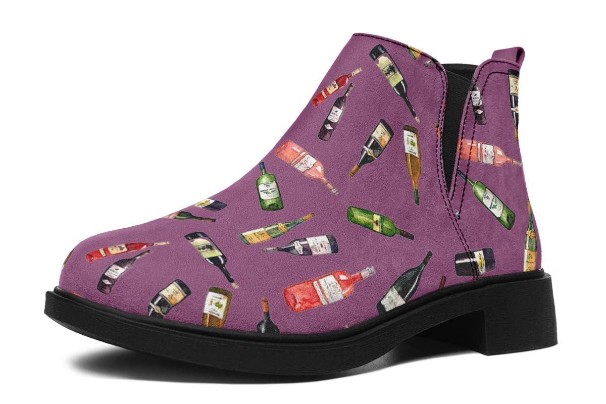 Wine Pattern Neat Vibe Boots