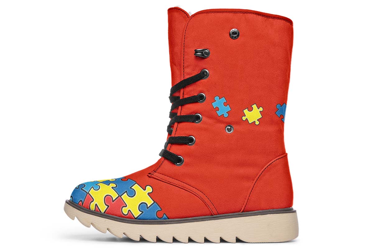 Autism Awareness Puzzle Polar Vibe Boots
