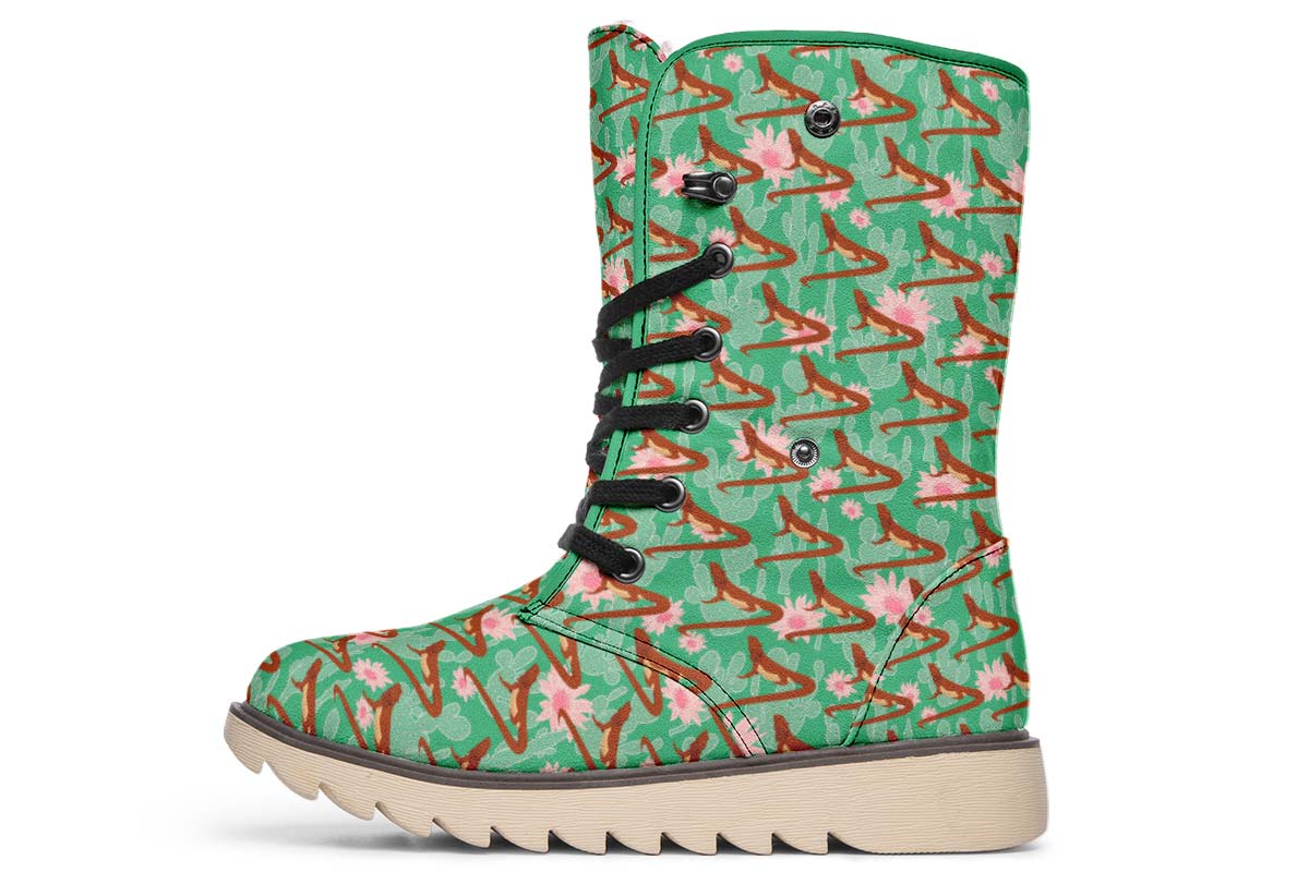 Bearded Dragon Pattern Polar Vibe Boots