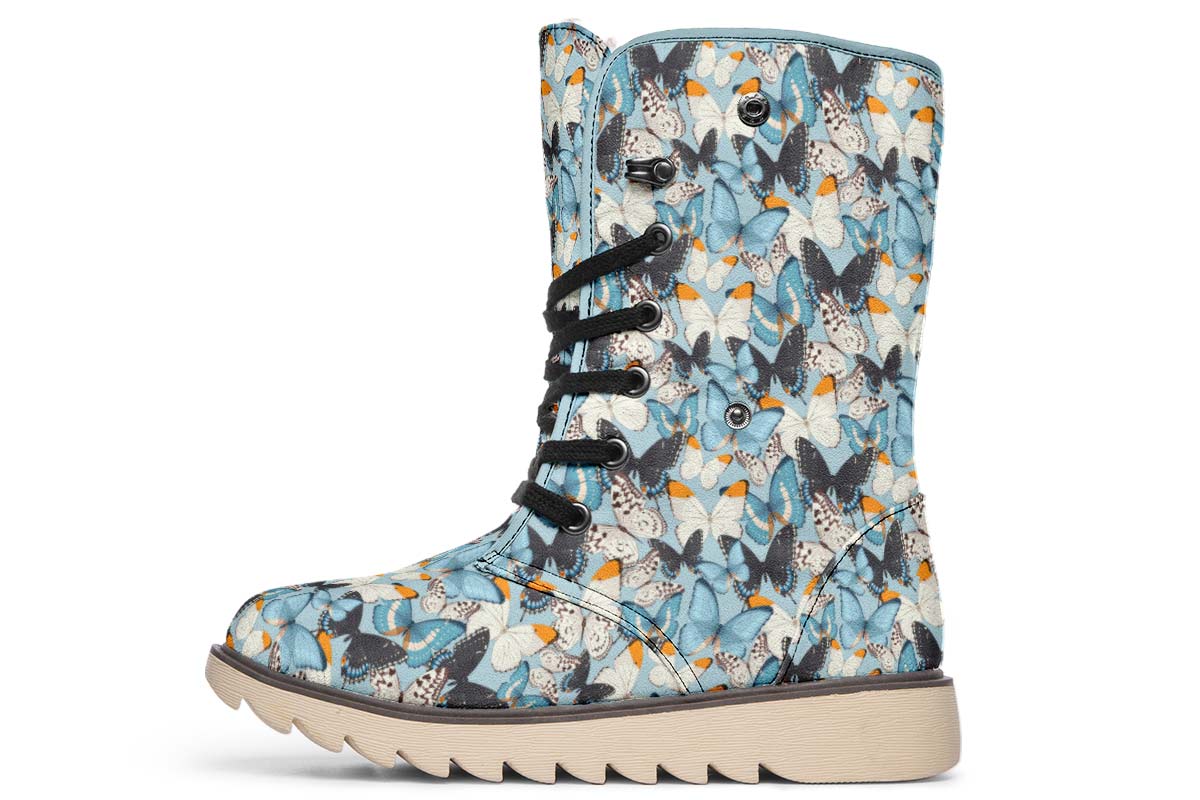 Beautiful Butterfly Pattern Polar Vibe Boots