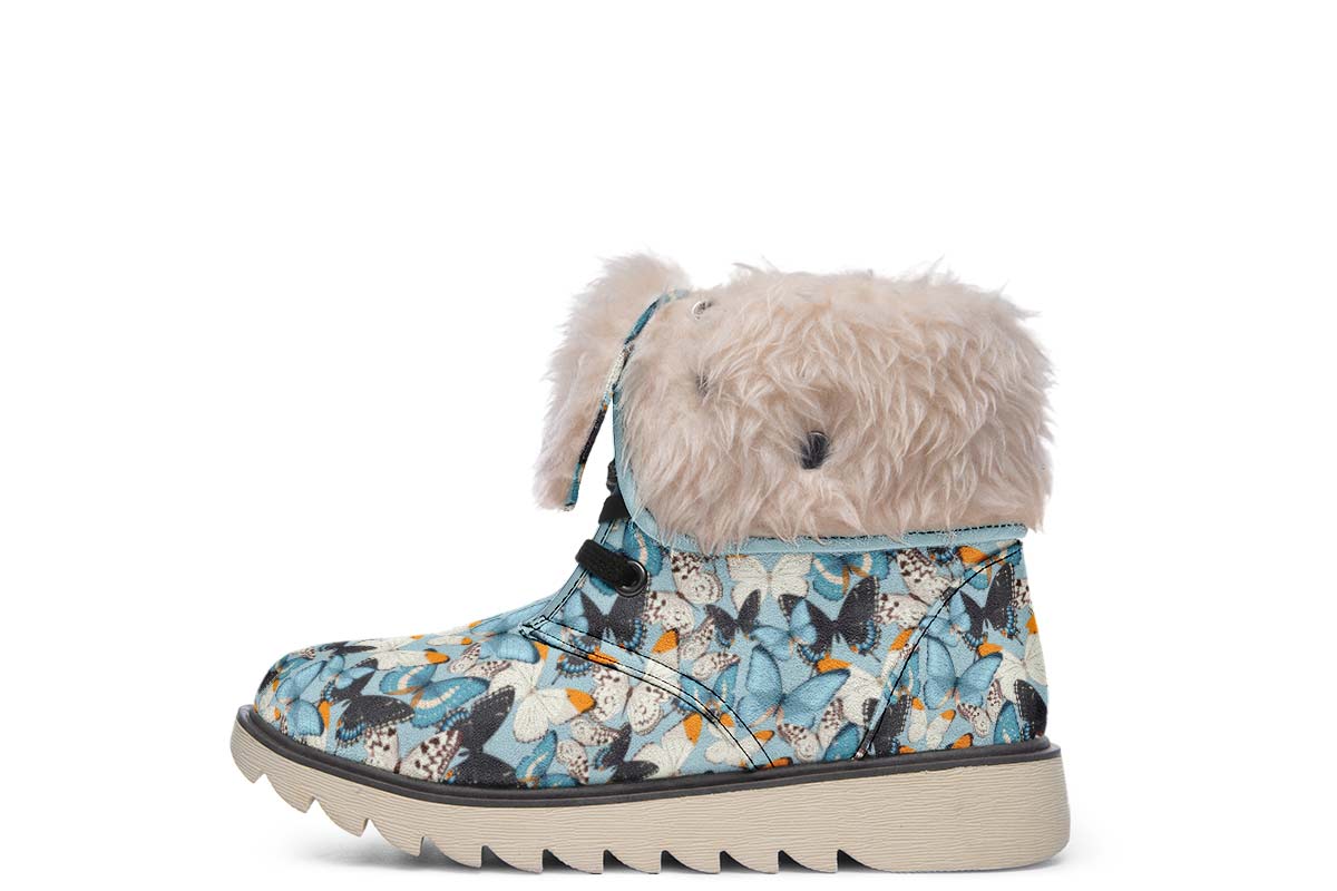 Beautiful Butterfly Pattern Polar Vibe Boots