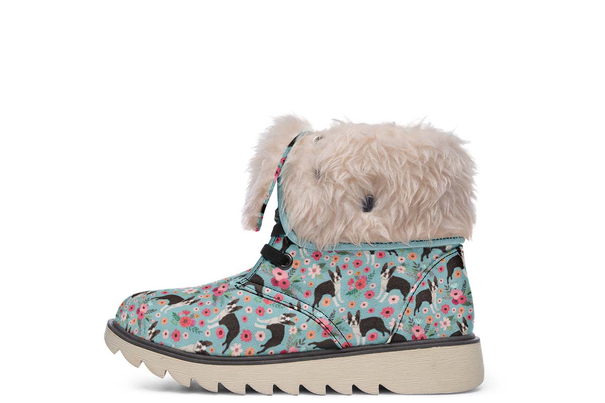 Boston Terrier Flower Polar Vibe Boots