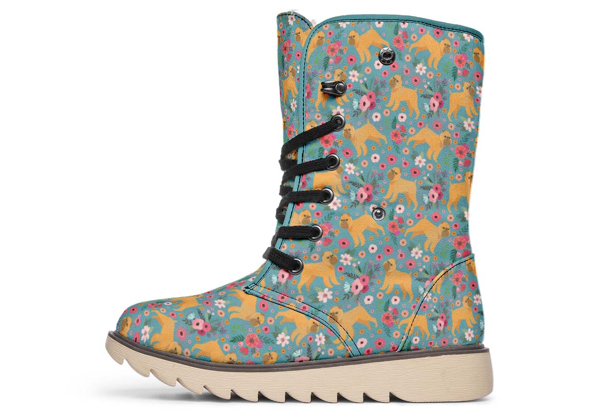 Brussels Griffon Flower Polar Vibe Boots