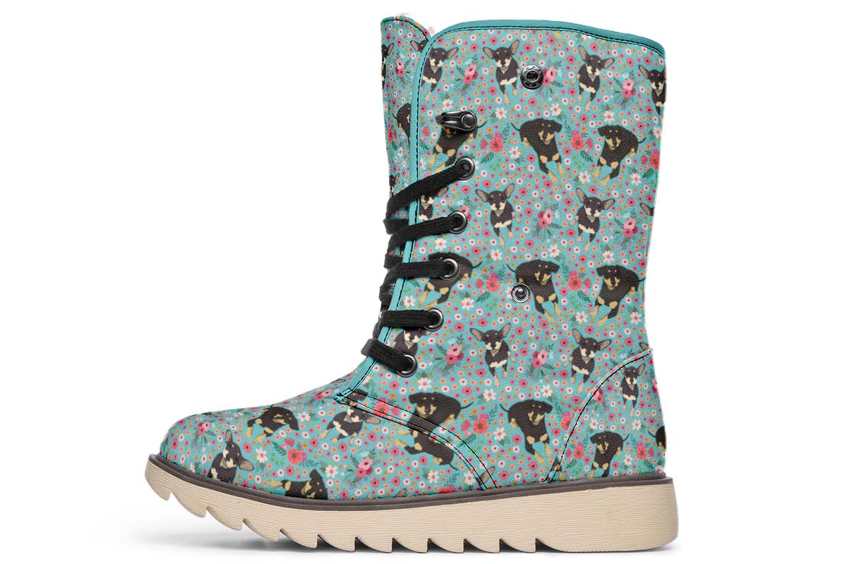 Chiweenie Flower Polar Vibe Boots