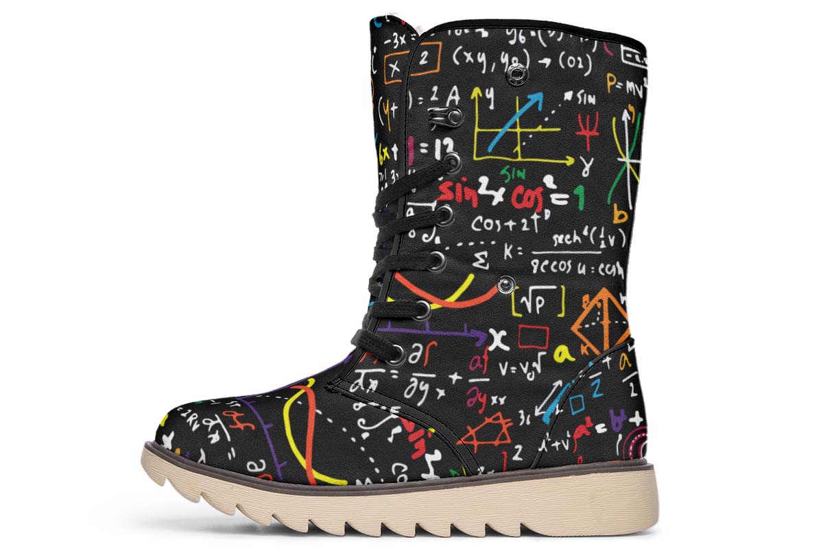 Colorful Math Equation Polar Vibe Boots