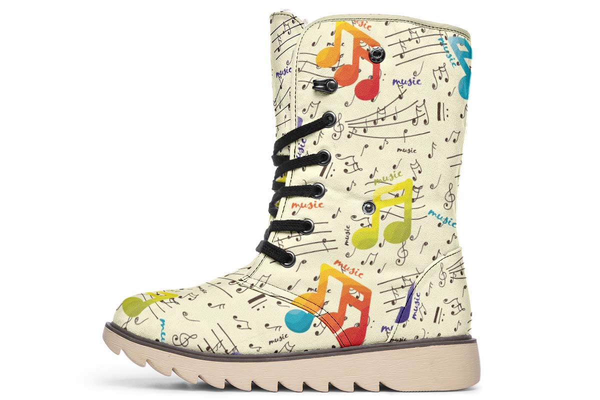 Colorful Music Notes Polar Vibe Boots