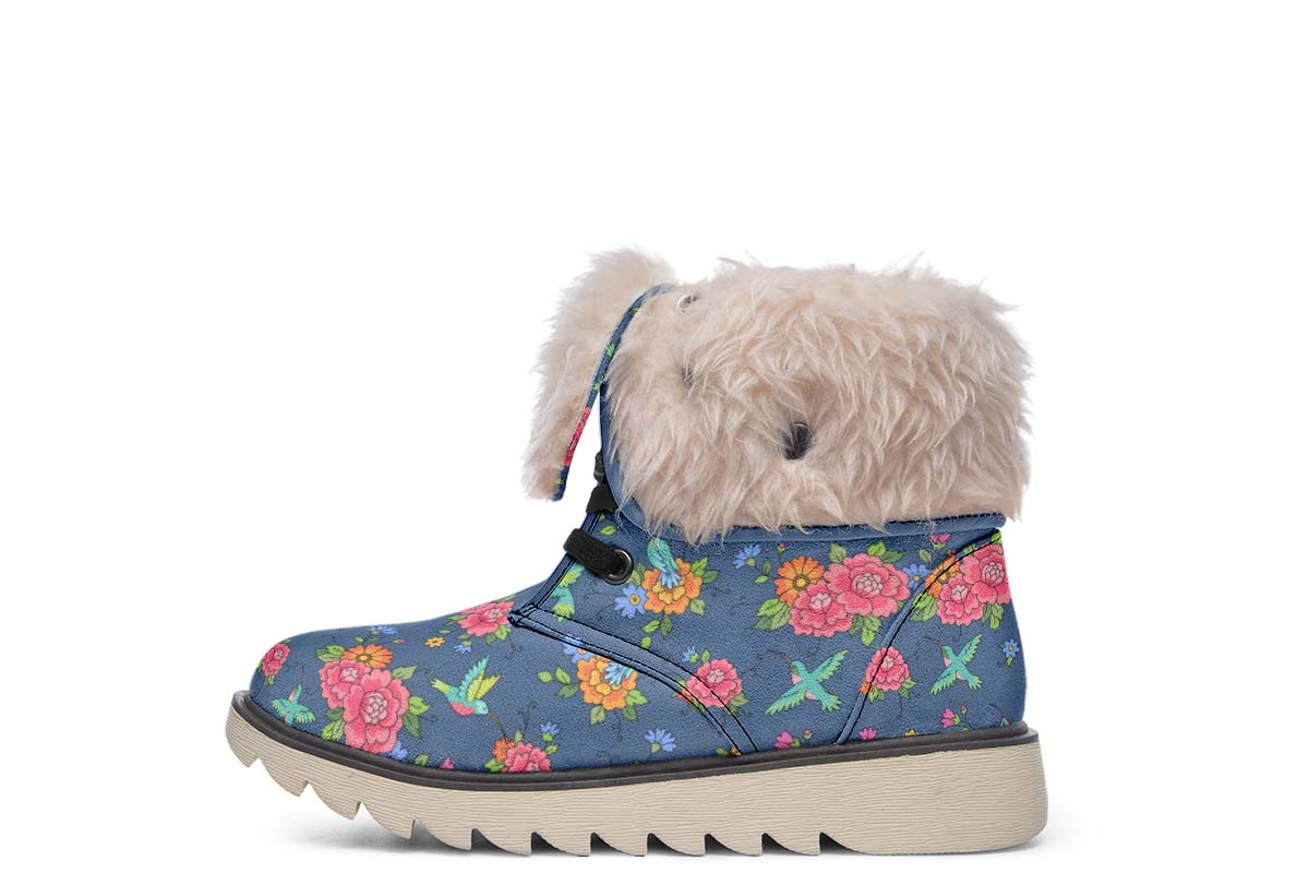 Cute Hummingbirds Pattern Polar Vibe Boots