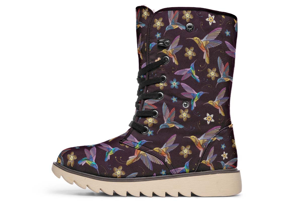 Embroidery Hummingbirds Polar Vibe Boots