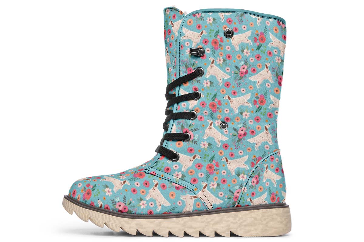 English Setter Flower Polar Vibe Boots