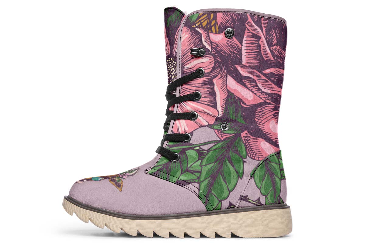 Floral Cow Polar Vibe Boots