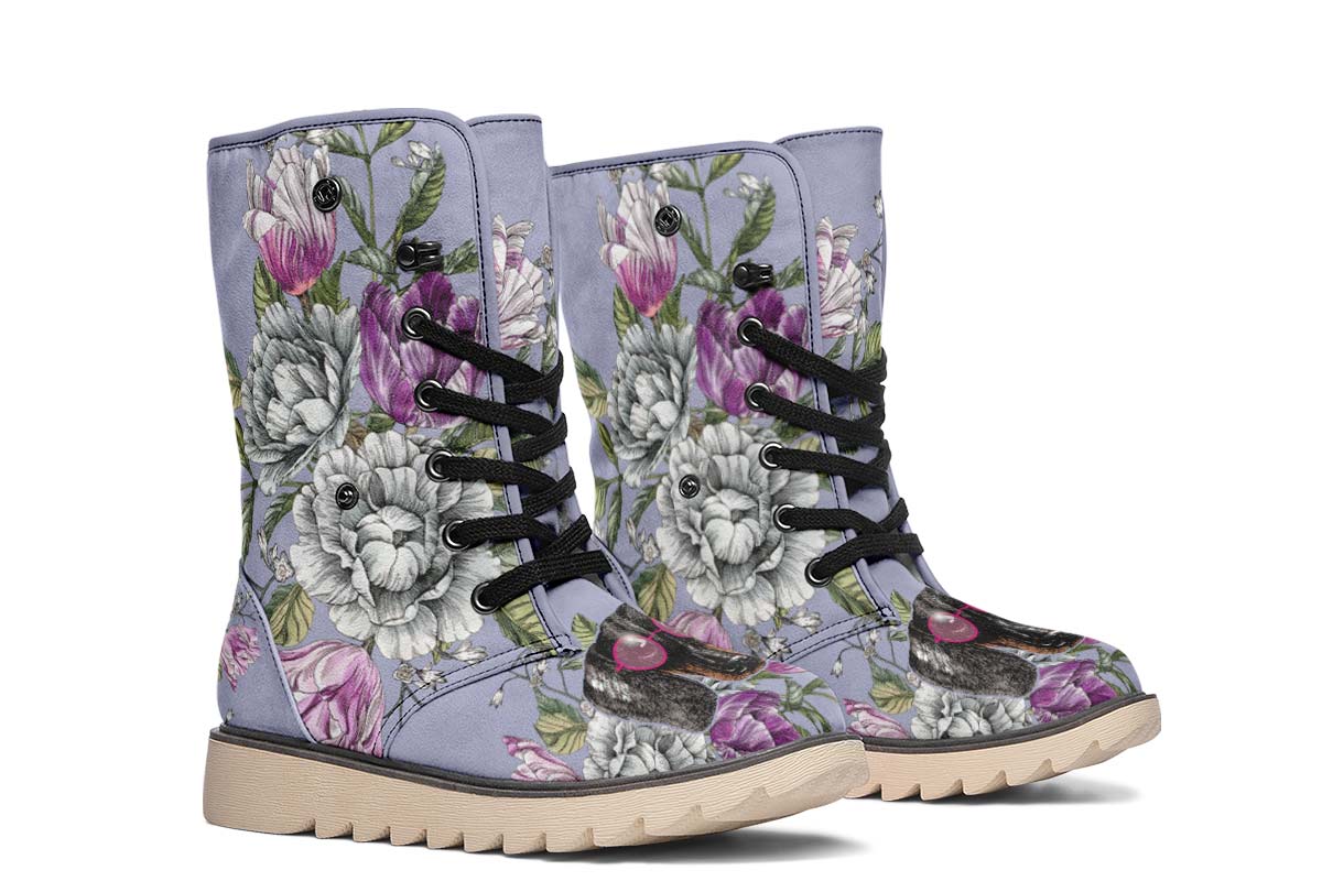 Floral Dachshund Polar Vibe Boots