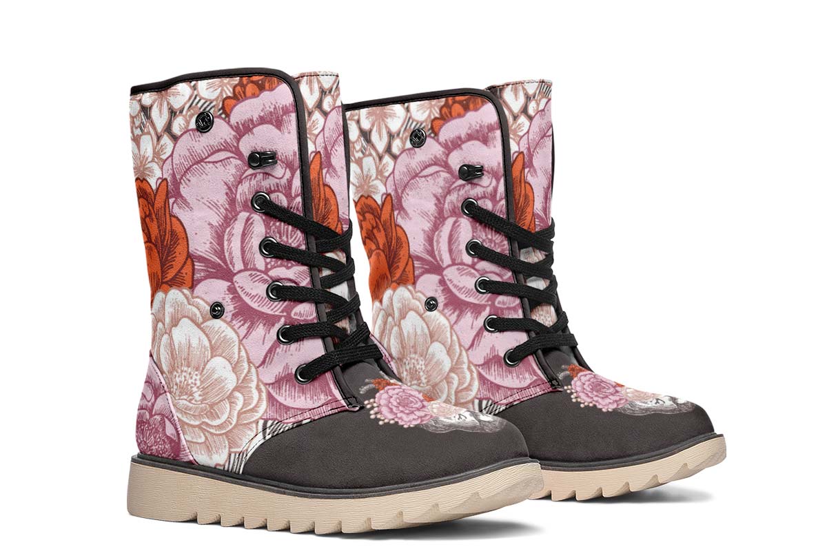 Floral Heart Polar Vibe Boots