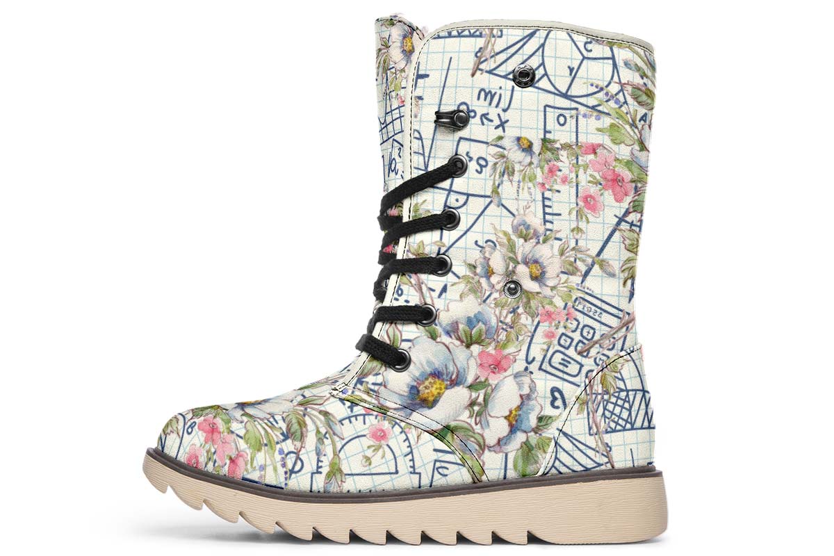 Floral Math Symbols Polar Vibe Boots