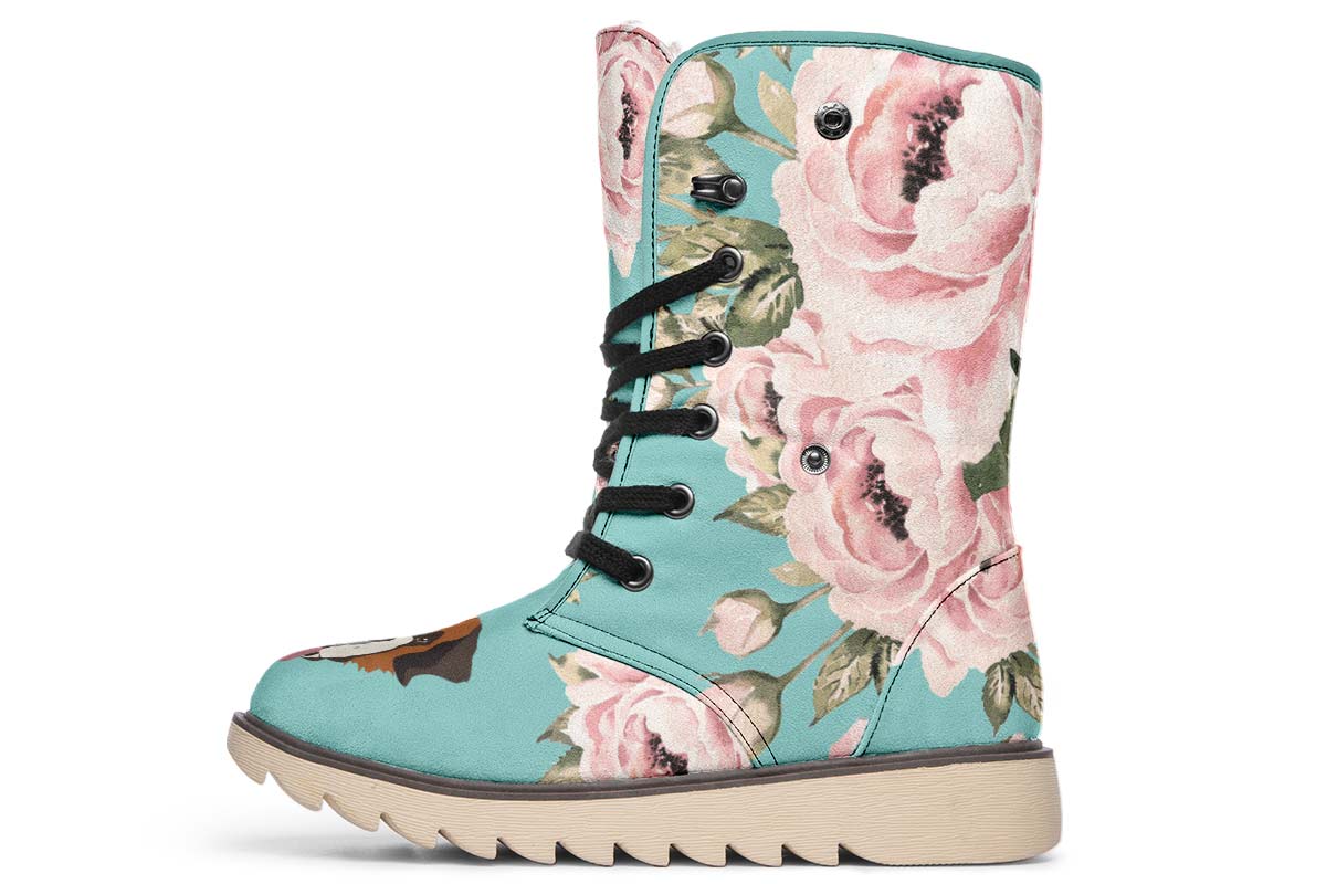 Floral Saint Bernard Polar Vibe Boots