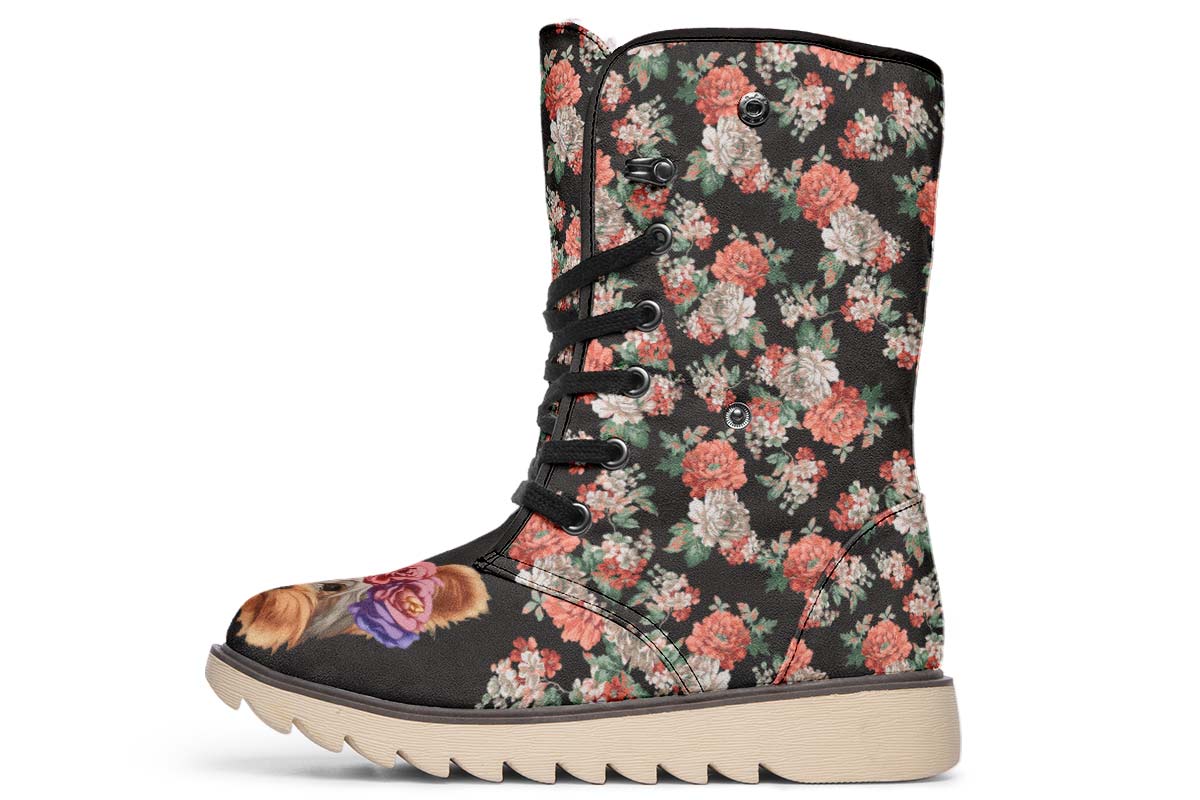 Floral Yorkie Polar Vibe Boots