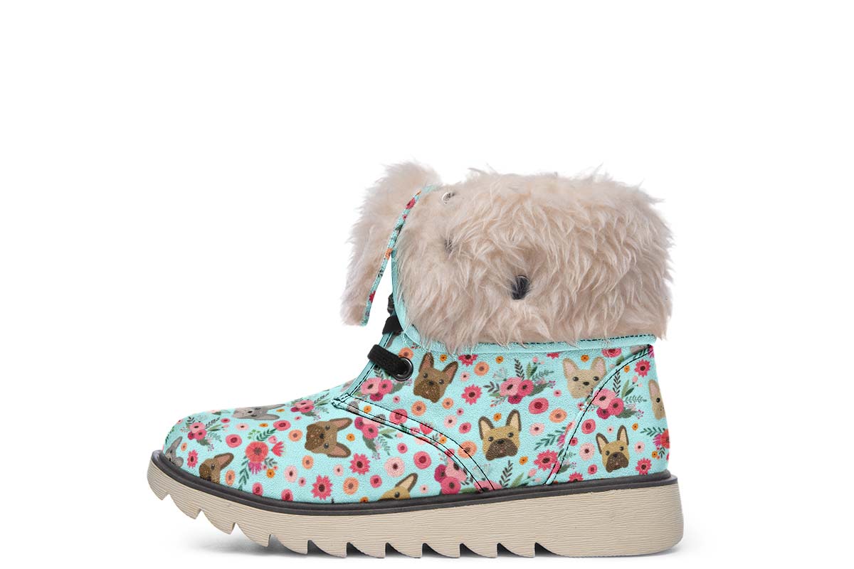 French Bulldog Flower Polar Vibe Boots