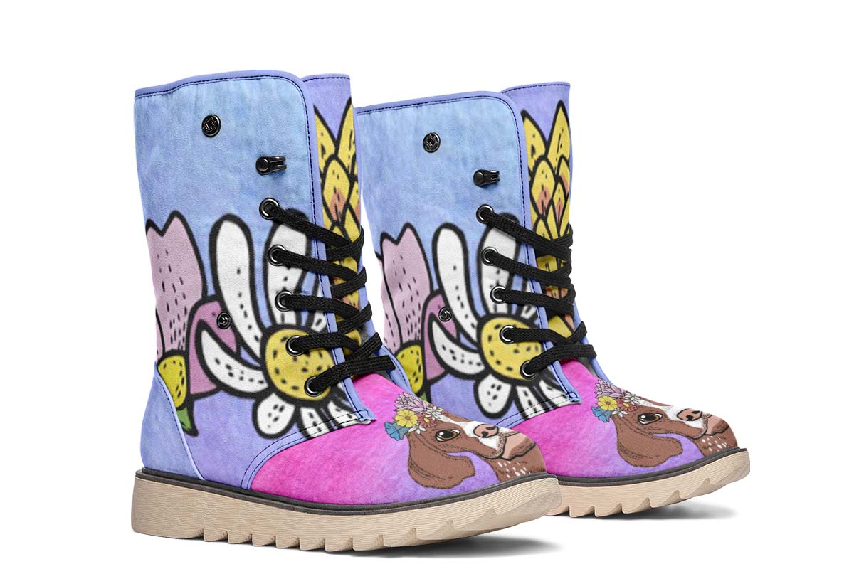 Fun Floral German Shorthair Polar Vibe Boots