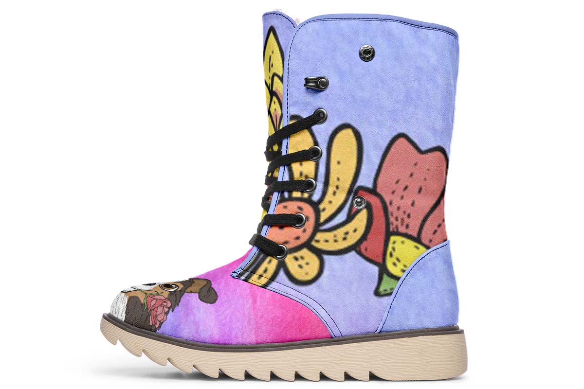 Fun Floral Sheltie Polar Vibe Boots