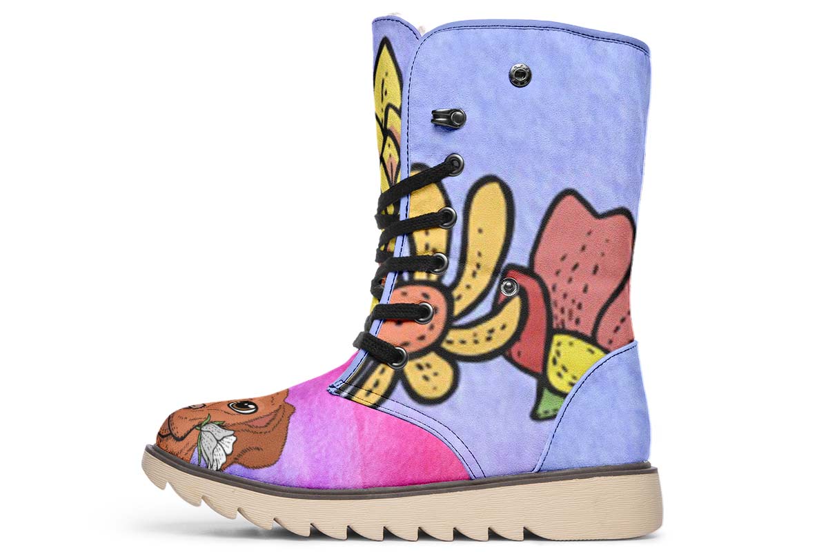 Fun Floral Vizsla Polar Vibe Boots