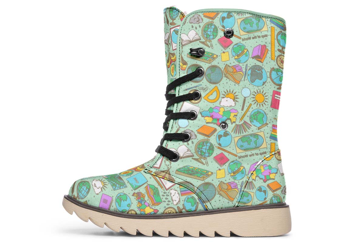 Geography Pattern Polar Vibe Boots