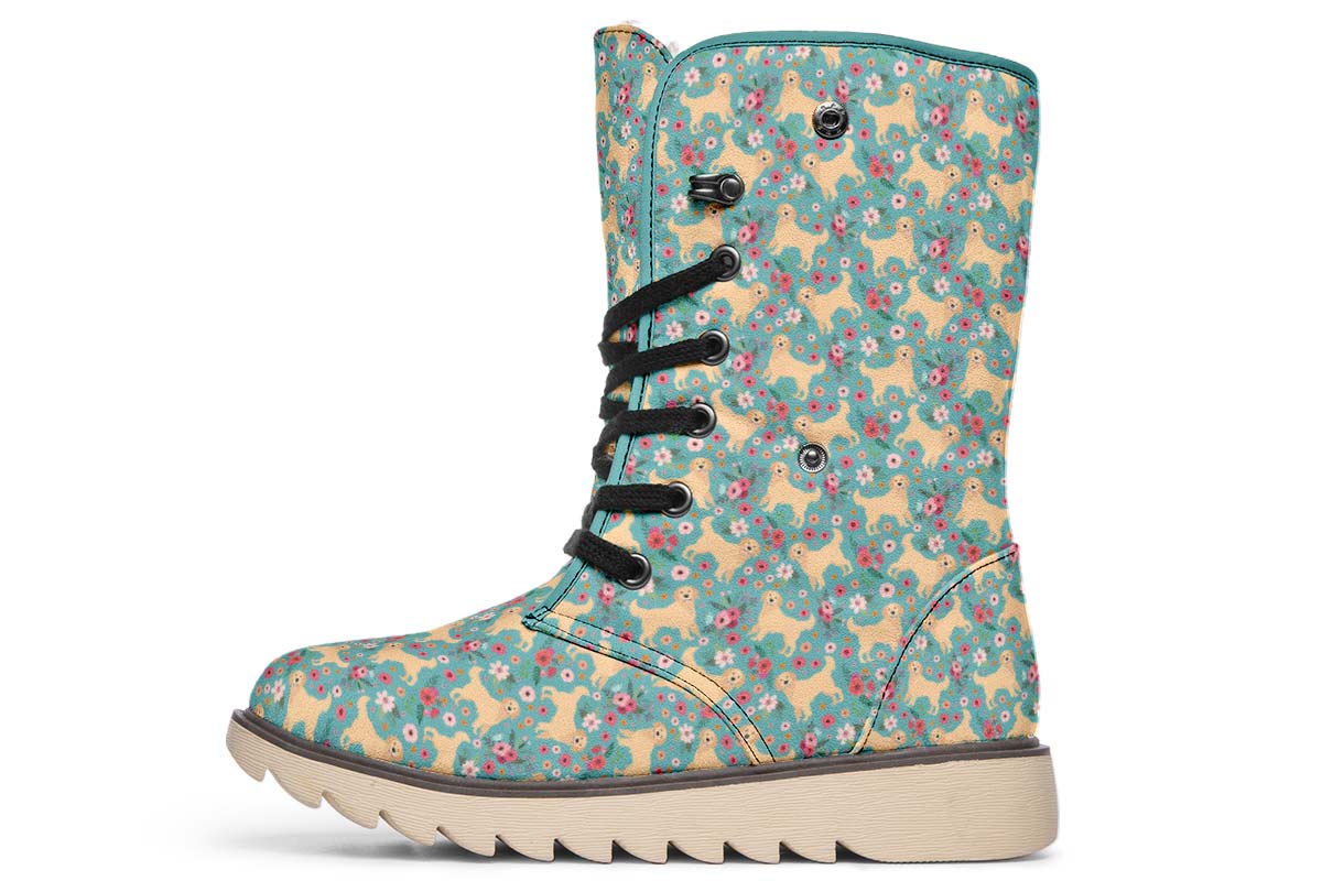 Golden Retriever Flower Polar Vibe Boots