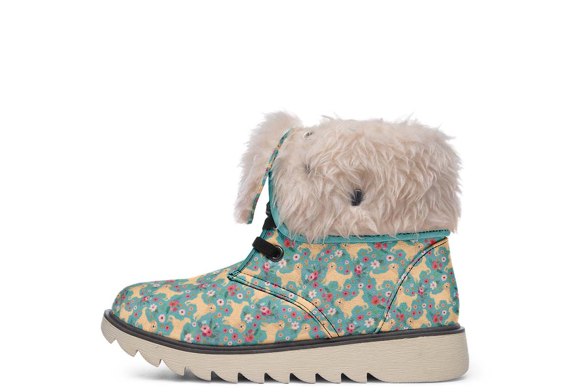 Golden Retriever Flower Polar Vibe Boots