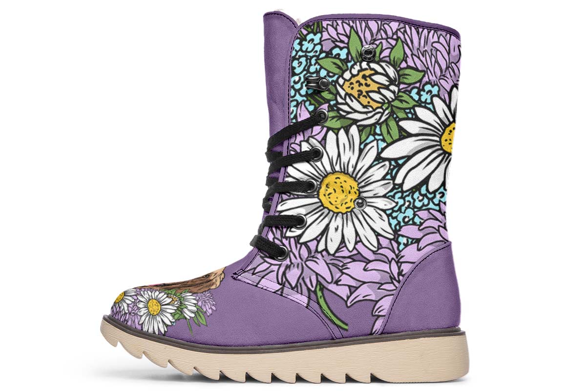 Illustrated Golden Retriever Polar Vibe Boots