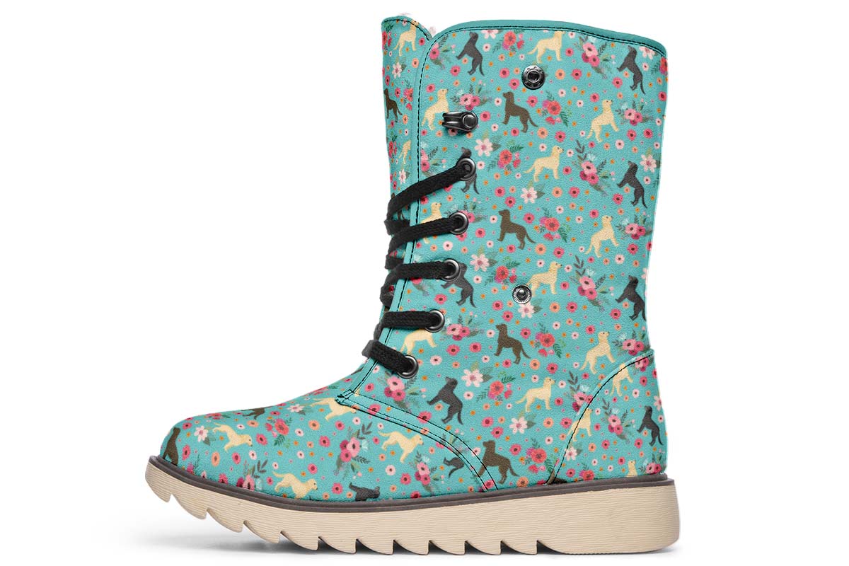 Labrador Retriever Flower Polar Vibe Boots