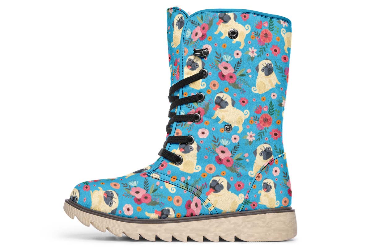 Pug Flower Polar Vibe Boots