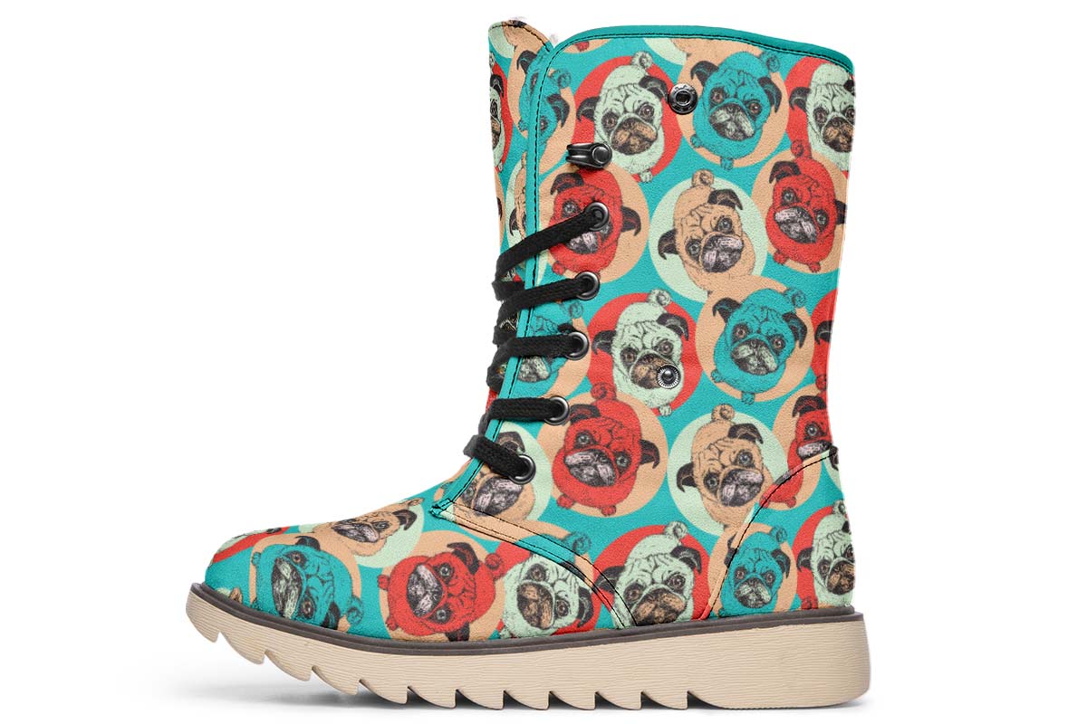 Pug Pop Art Polar Vibe Boots