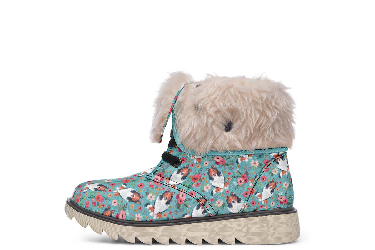 Rough Collie Flower Polar Vibe Boots