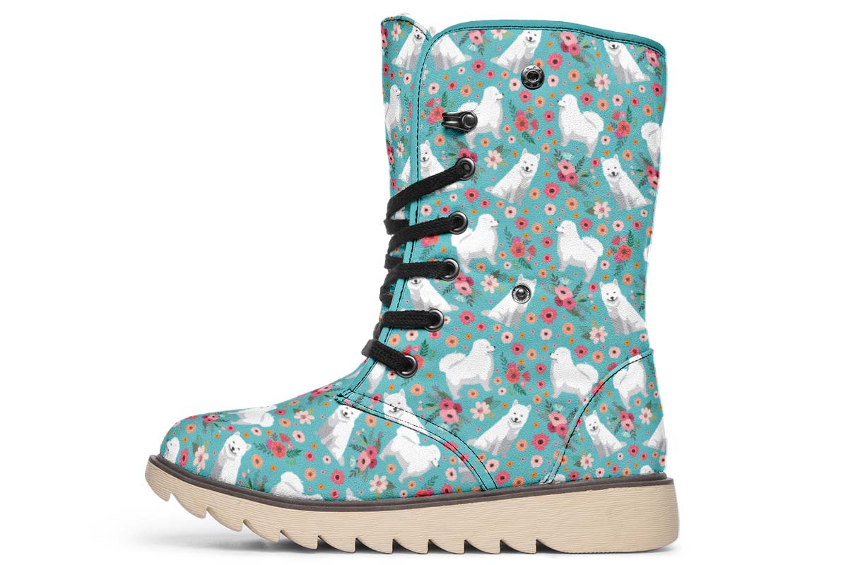 Samoyed Flower Polar Vibe Boots