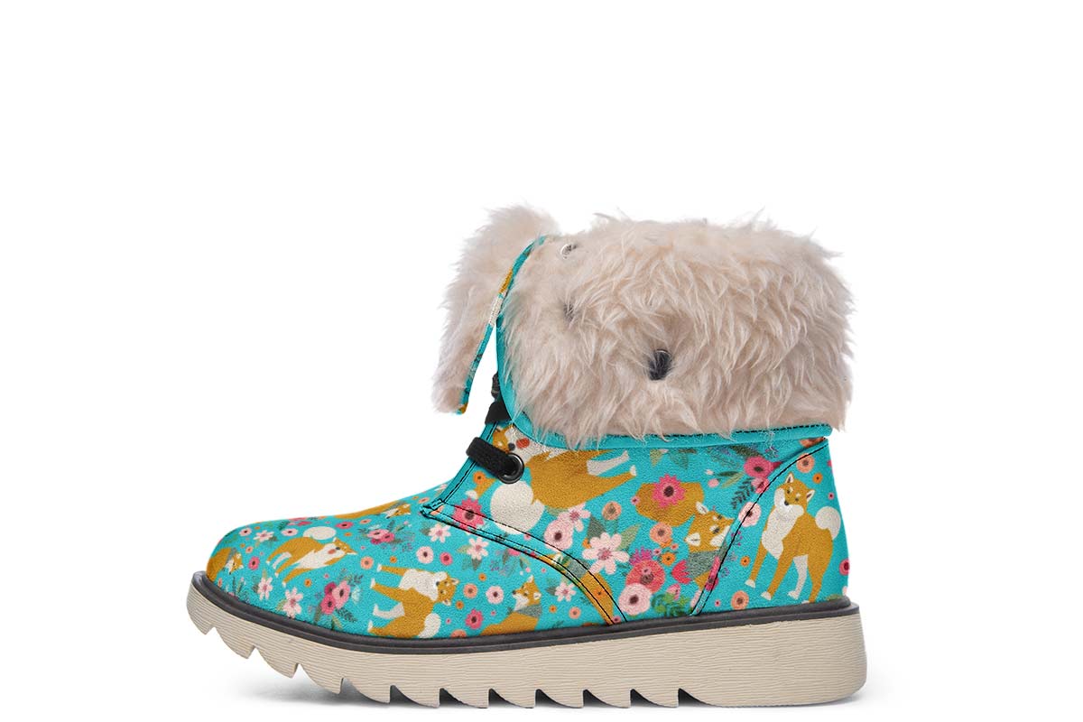 Shiba Inu Flower Polar Vibe Boots